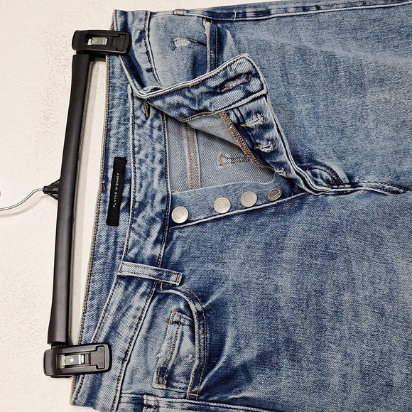 Flying Monkey Streetwear High Rise Super Flare Asymmetrical Button Fly Jeans- 30 - Picture 3 of 15